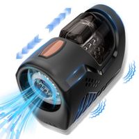 Masturbateur à 10 vibrations, capsule spatiale, entièrement automatique, télescopique, étanche, avec fenêtre transparente, noir, recharge magnétique USB