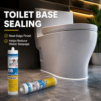 Scellant en silicone neutre imperméable et résistant à la moisissure de qualité supérieure pour cuisine, salle de bain, douche, évier, travail du bois, construction