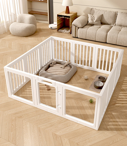 Modern Sağlam Plastik Ayarlanabilir Köpek Çiti Oyun Parkı Kafesi Küçük ve Orta Boy Köpekler ve Kediler İçin Güvenli İç Mekan Kullanımı - Product Image 4