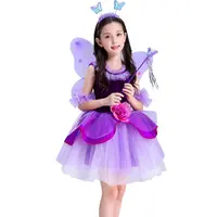 Fabrika doğrudan çocuklar için cadılar bayramı kostümleri Elf kelebek çiçek peri Masquerade Cosplay kostümleri çocuklar için