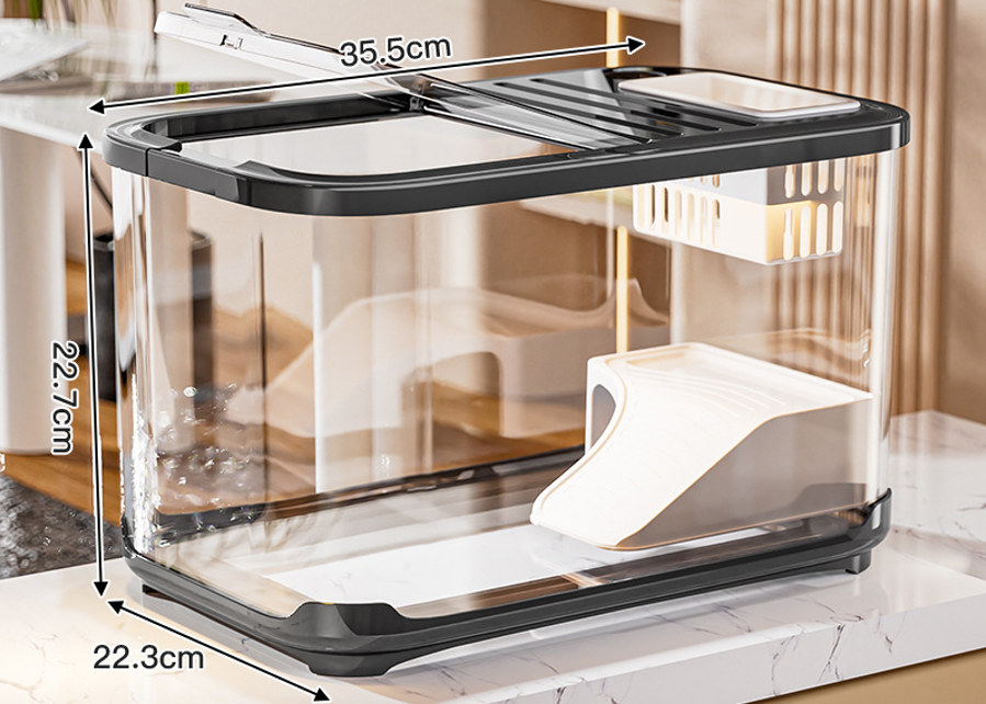 Colore nero grande: 35,5 * 22,3 * 22,7 cm