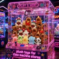 En gros, Peluches mignonnes pour machines à griffes, animaux en peluche pour les jeux de griffes d'arcade, les centres de divertissement familial et les événements