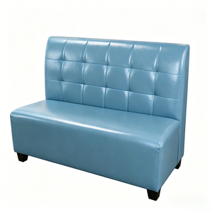 Canapé de restaurant moderne et simple avec logo personnalisé, chaise de salle à manger en cuir PU de luxe pour galerie d'art, café - Product Image 2