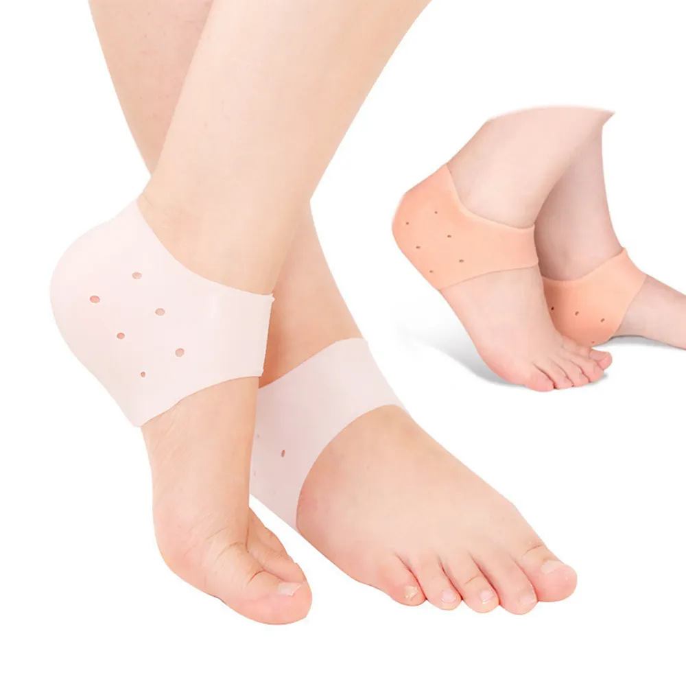Großhandel Fuß atmungsaktive Kissen Knöchel Riss Schuh Gel Socken Pad Fußpflege Silikon Fersen schutz