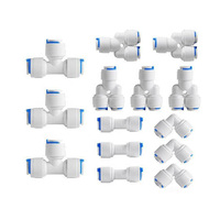 Raccord rapide pour tuyau d'osmose inverse 1/4 \ "3/8 \" raccords d'eau en plastique raccords de tuyau en plastique d'aquarium techniques de coulée