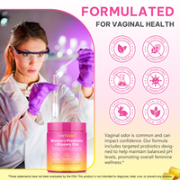 Gummies à l'orme rouge saveur ananas pour adultes, pH équilibré, probiotiques pour femmes, soutien de la santé intestinale, immunité, flore vaginale