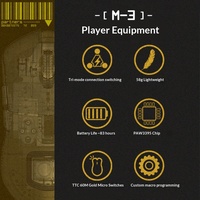 Souris de jeu sans fil Darmoshark M3 V2 56g PAW3395 26000 DPI 8K Tri-mode avec interrupteur Huano 80M pour PC Esports, idéale pour les mains moyennes à grandes