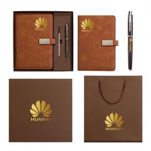 Luxury Business Gift Set Including A5 Notebook and Metal Ballpoint <b>Pen</b> Custom logo Promotional Business Gifts for Opening Gifts - Product Image 2