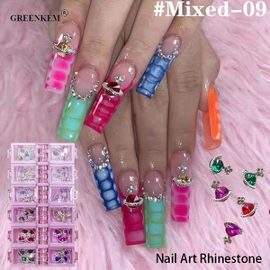 Kawaii <span class=keywords><strong>uñas</strong></span> encantos de Metal de lujo clavo de aleación de diamantes de imitación de 3D planeta cereza corazón Zircon de joyería de decoración de los labios de <span class=keywords><strong>uñas</strong></span> encantos - Product Image 4