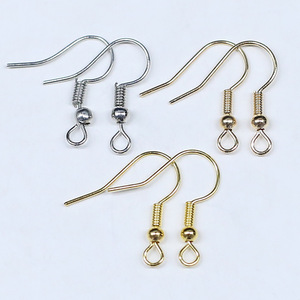 Crochets de boucles d'oreilles en cuivre plaqué or et argent pour la fabrication de bijoux féminins, accessoires DIY imprimés avec caractères 925 - Product Image 1