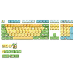 คีย์แคป <span class=keywords><strong>Little</strong></span> Vegetables Chicken โปรไฟล์ MOA วัสดุ PBT พิมพ์ลาย 5 ด้านด้วยเทคนิค Dye Sublimation 120 ปุ่ม ชุดคีย์แคปการ์ตูนน่ารักสำหรับคีย์บอร์ด DIY แบบกำหนดเอง - Product Image 1