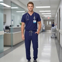 Ensemble de tenues médicales ultra douces et extensibles dans les quatre sens, respirantes, style yoga, pour un confort tout au long de la journée
