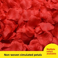 Pétales de roses rouges artificielles ODIS en vrac, 1000 pièces, en soie, pour allée, demande en mariage, panier de demoiselle d'honneur, décoration florale