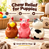 Jouet à mâcher pour chien en latex souple, balle d'entraînement couineuse pour chiot, jouet interactif durable pour animaux de compagnie
