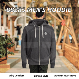 เสื้อฮู้ดดี้ผู้ชาย Edoor Wears รุ่น B8285 สำหรับฤดูใบไม้ร่วง ทรงปกติ ระบายอากาศได้ดี แขนยาว ปักลาย ผ้าถักเนื้อแน่น ผสมผ้าฝ้าย/ใยไผ่ - Product Image 2