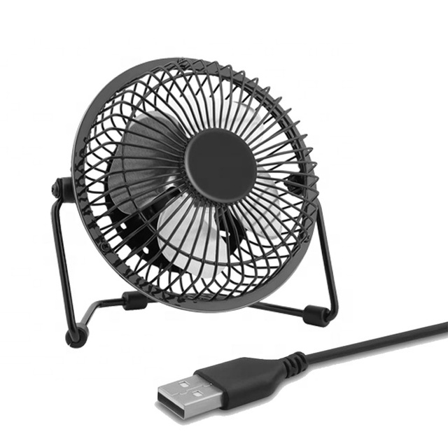 4inch 6inch Mini Quiet Fan with Metal Body Usb Desk Cooling Small Mini Fan