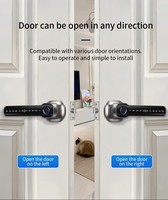 Serrure Intelligente à Empreinte Digitale pour Chambre à Coucher, en Alliage d'Aluminium, avec Levier Numérique Intelligent pour Intérieur