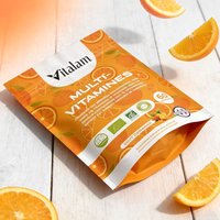 Sachets refermables personnalisés de qualité alimentaire, écologiques, pour l'emballage de protéines en poudre, de vitamines et de bonbons