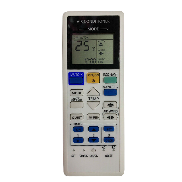 A75C4543 Universal Infrared Remote Control for Most Home Air Conditioners 4-Button Silicon Keypad Fixed Code Temperature Display