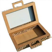 Boîte d'emballage personnalisée en forme de livre avec doublure en carton alvéolé écologique et carton ondulé épaissi