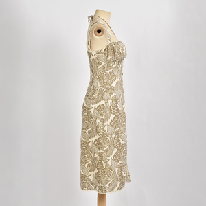 Robe sans manches à col en V profond, fabriquée directement par le fabricant, en viscose et lin respirant de haute qualité. - Product Image 2