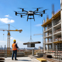 Drone de transport industriel Beixing ODM à grande capacité de charge, moteur puissant, pour travaux de construction et de construction de lignes électriques, avec garantie de 3 ans