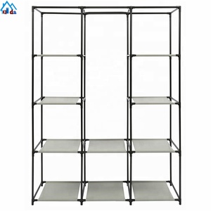 3 Portes Assembler Pliant <span class=keywords><strong>Pas</strong></span> <span class=keywords><strong>Cher</strong></span> Pliable Tissu <span class=keywords><strong>Toile</strong></span> Chambre Tissu dans Non-Tissé <span class=keywords><strong>Armoire</strong></span> Couverture Placard Tissu <span class=keywords><strong>Armoire</strong></span> - Product Image 3
