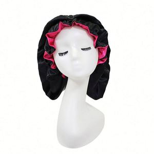 Silk Sleeping Satin Bonnets Double Layer Reversible Cap Bonnet for Women Long Curly <b>Braid</b> Hair Promotion Gift - Product Image 4