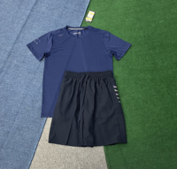 Ensemble de course à séchage rapide pour hommes, t-shirt à manches courtes respirant et short de sport avec détails réfléchissants pour l'entraînement en plein air