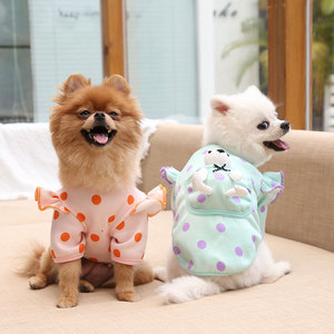 Ropa de lunares para perros y gatos con bolsillo, ropa de otoño e invierno para Teddy Bear, Bichon Frise, Bulldog Francés - Product Image 2