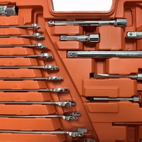 Juego de Llaves de Trinquete de 151 Piezas, Kit de Herramientas de Reparación Manual Multiusos para Mantenimiento del Hogar y del Automóvil, Otras Herramientas Manuales
