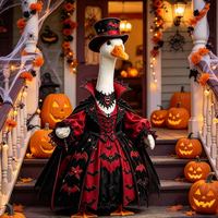 Costume de Cosplay de Canard Vampire d'Halloween avec Chapeau Haut de Forme pour Jardin, Décoration de Fête et Festival, pour Statue de 23 Pouces de Haut