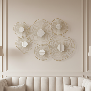 Espejos Decorativos de <span class=keywords><strong>Pared</strong></span> para Interiores del Hogar, 121.92*5.72*43.82CM, Marrón, <span class=keywords><strong>Blanco</strong></span>, Dorado, <span class=keywords><strong>Espejo</strong></span> Decorativo Moderno para <span class=keywords><strong>Pared</strong></span> - Product Image 6
