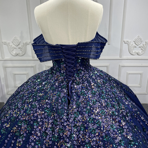 Vestidos de Fiesta con Lentejuelas Brillantes y Hombros Descubiertos para Chicas de 16 Años, Jancember 6696-1 - Product Image 4