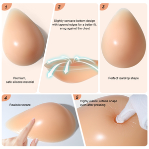 Protesi Mammaria in Silicone a Goccia OEM/ODM Senza Capezzolo, Post-Chirurgica, per Donne, per Mastectomia e Miglioramento del <span class=keywords><strong>Seno</strong></span> - Product Image 2