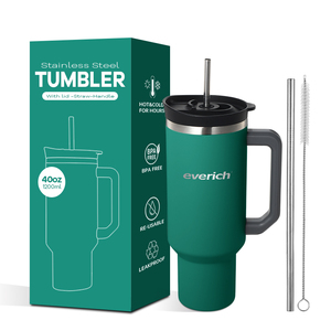Mug en Acier Inoxydable Isotherme de 40 oz, <span class=keywords><strong>Gobelet</strong></span> à Bière et Café avec Couvercle et Paille - Product Image 5