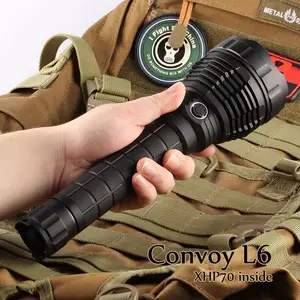 Black Convoy L6 flashlight ,XHP70.2 led inside,26650 flashlight torch