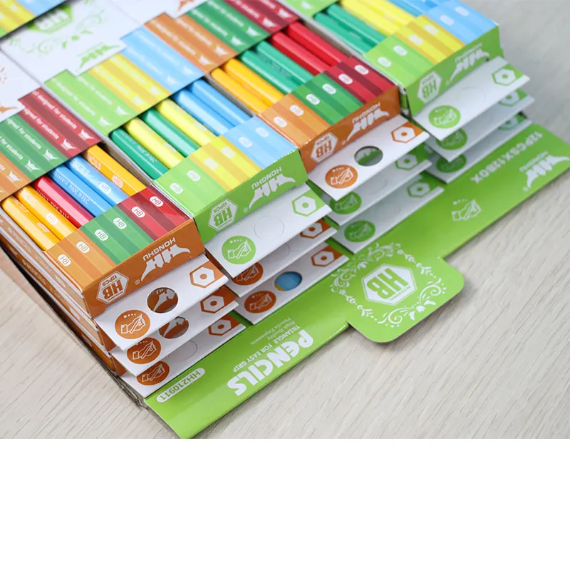 Bending Stationery Soft flame HB Pencil with Eraser Flexible Soft New Folding for Children packing Deformation Colorful Stripe