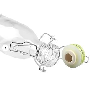 <span class=keywords><strong>Bouteille</strong></span> d'eau en verre réutilisable <span class=keywords><strong>de</strong></span> haute qualité, étanche, transparente, grande, 500 ml, 1000 ml, en forme <span class=keywords><strong>de</strong></span> cône, pour jus, <span class=keywords><strong>vin</strong></span>, lait, boissons, avec couvercle à boucle - Product Image 3