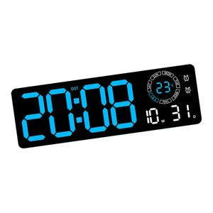 Large <b>LED</b> Digital Wall <b>Clock</b> Multi Info Display with Night Light Dual Alarm for Home Office Modern Decor - Product Image 2
