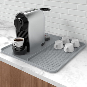 Tapis de station à café en silicone personnalisé, tapis <span class=keywords><strong>antidérapant</strong></span> <span class=keywords><strong>pour</strong></span> bar à café, tapis de protection <span class=keywords><strong>pour</strong></span> machine à café en silicone <span class=keywords><strong>pour</strong></span> la maison et la cuisine - Product Image 1
