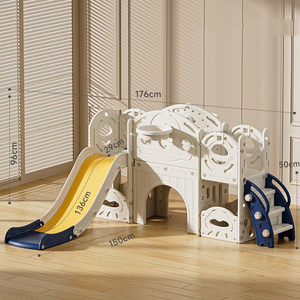 Offre Spéciale : Ensemble Balançoire Intérieur avec Toboggan en Plastique Robuste pour Enfants, Grande Capacité de Charge, Idéal pour Parcs ou Bébés - Product Image 3