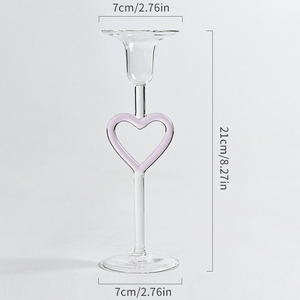 Đế nến hình trái tim cao phong cách châu Âu, đồ trang trí nhà cửa, đạo cụ đế nến nhiều màu sắc - Product Image 5