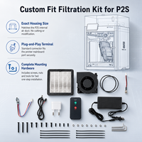 Kit de filtration d'air pour imprimante 3D Bambu Lab P2S, purificateur externe avec télécommande, cartouche filtrante multicouche, prise