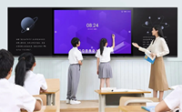 Tableau blanc électronique intelligent de 86 pouces, écran tactile interactif, résolution 4K, 20 points de contact, pour salle de classe scolaire, OEM ODM