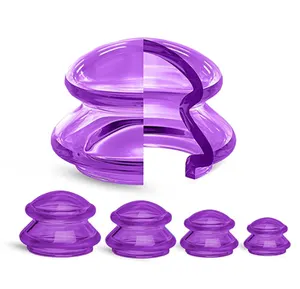 New Design 4pcs Silicone Vacuum Suction Cupping Cups Anti Cellulite Massager Cupping Therapy Massage Sets