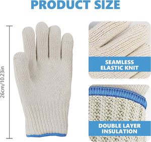 Anti-static Anti-Slip Anti-cut Anti-Heat Anti-Impact Wear-Resistant Comfortable Breathable Cotton <b>Knitted</b> Safety <b>Gloves</b> - Product Image 2