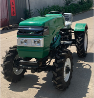 Petits tracteurs à roues avec remorque, motoculteur rotatif, herse à disques en vente