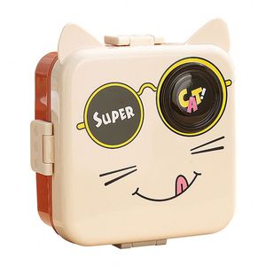 Cute Cartoon Children's Double <b>Lunch</b> Box 3 Separate <b>Lunch</b> Box with Sauce Box - Product Image 1