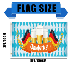 Октоберфест 3x5 футов полиэфирные флаги 2 кнопки двойной дизайн - Product Image 2